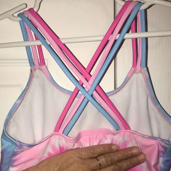 Girl’s Tie-Dye Strappy Swimsuit - Picture 5 of 8